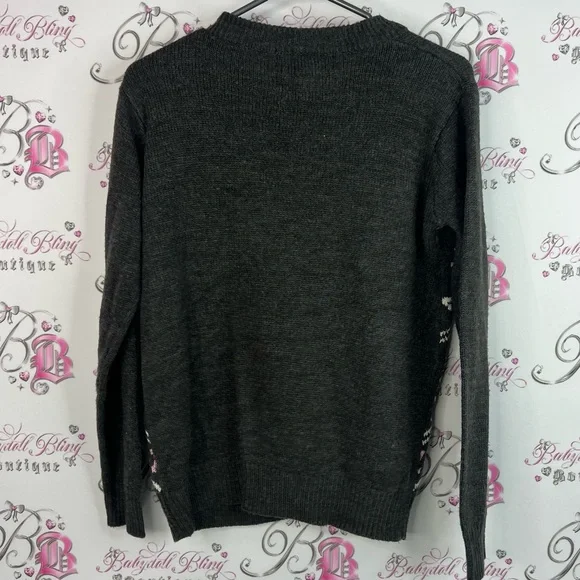 Canada weathergear sweater pull over Crew Neck Sweater with Deer Pattern - Picture 2 of 7